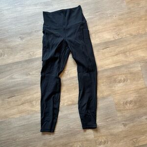 LULULEMON ALIGN LEGGINGS WITH POCKETS, BLACK EMBOSSED PATTERN